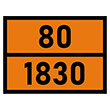 Табличка «Опасный груз 80-1830», Кислота серная (светоотражающая пленка, 400х300 мм)